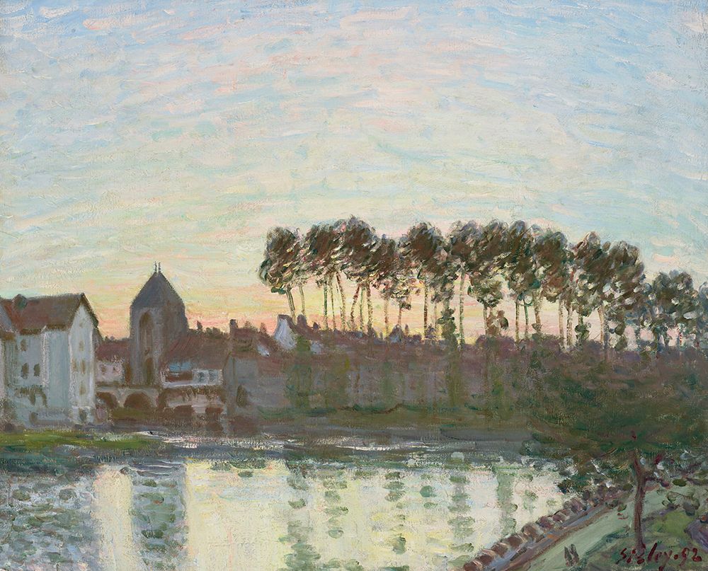 Moret-sur-Loing at Sunset (1892) art print by Alfred Sisley for $57.95 CAD