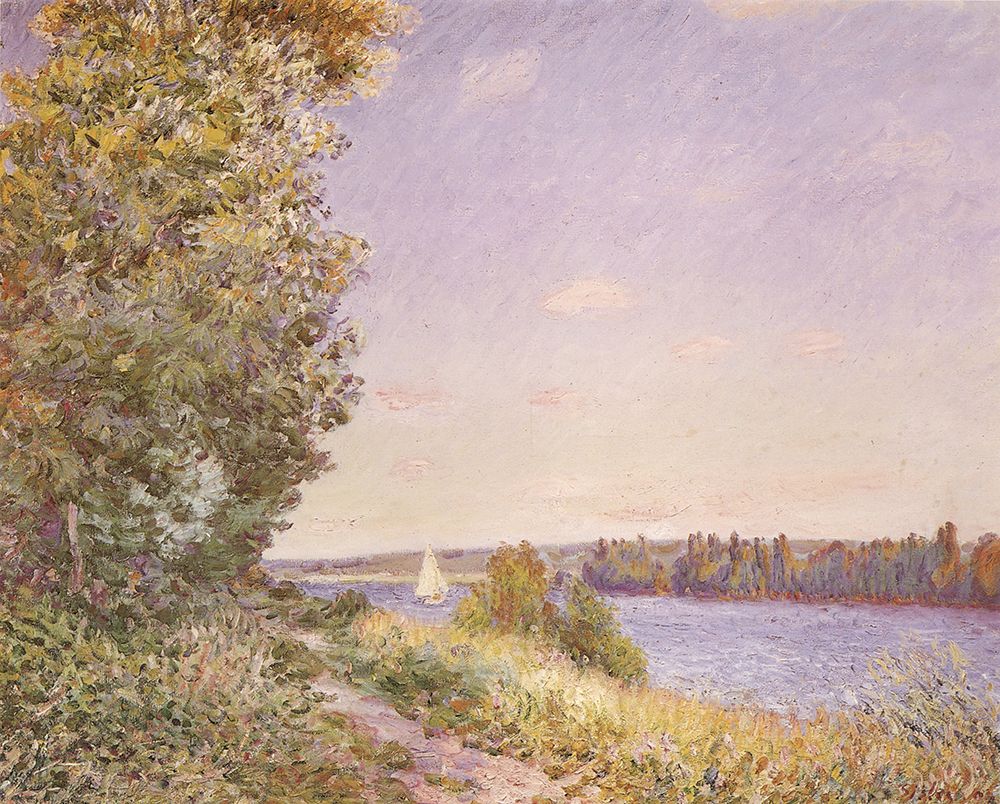 Normandy, Path by Water at Sahurs 1894 art print by Alfred Sisley for $57.95 CAD