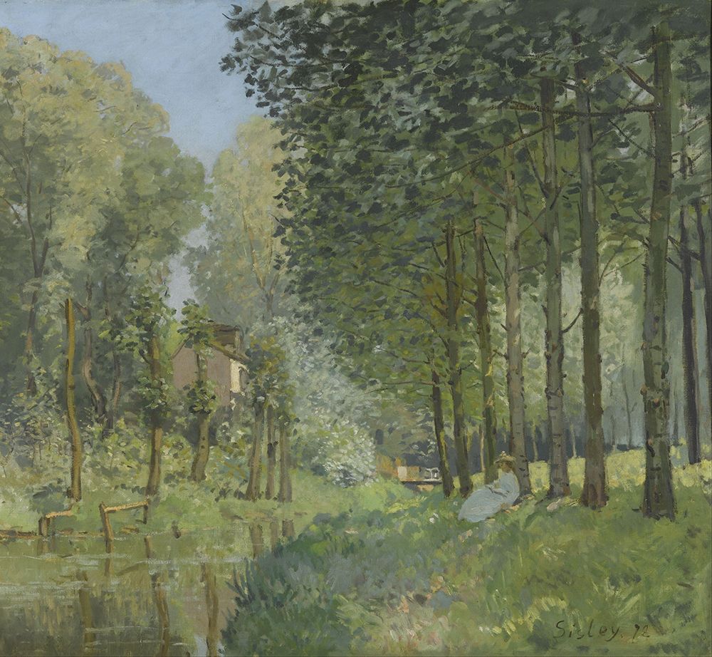 Rest along the Stream. Edge of the Wood 1878 art print by Alfred Sisley for $57.95 CAD