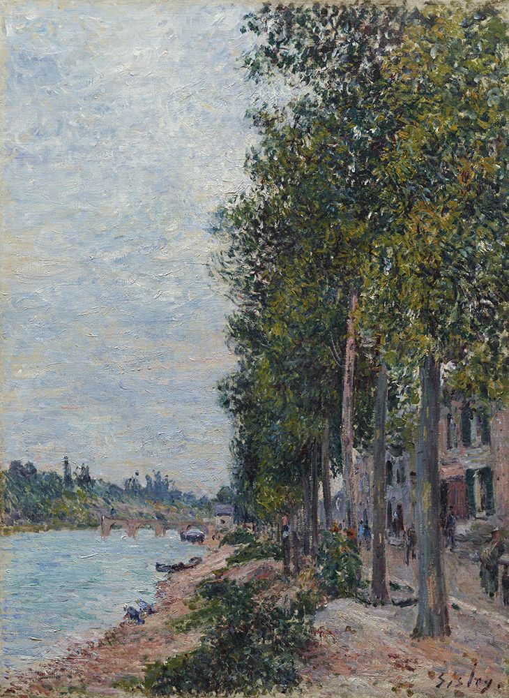 Road Along the Seine at Saint-Mammes 1880 art print by Alfred Sisley for $57.95 CAD