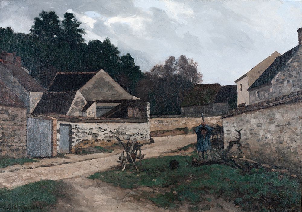 Village Street in Marlotte 1866 art print by Alfred Sisley for $57.95 CAD