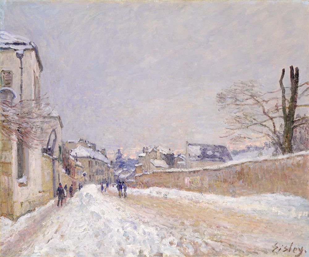 Rue Eugene Moussoir at Moret, Winter 1891 art print by Alfred Sisley for $57.95 CAD