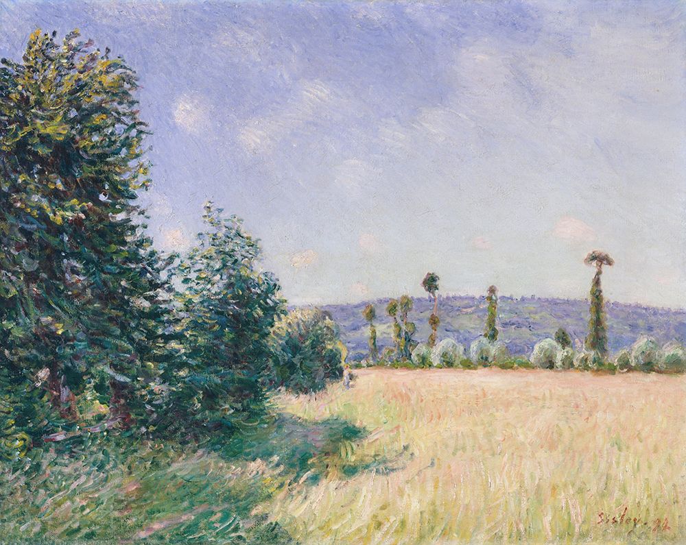 Sahurs Meadows in Morning Sun 1894 art print by Alfred Sisley for $57.95 CAD