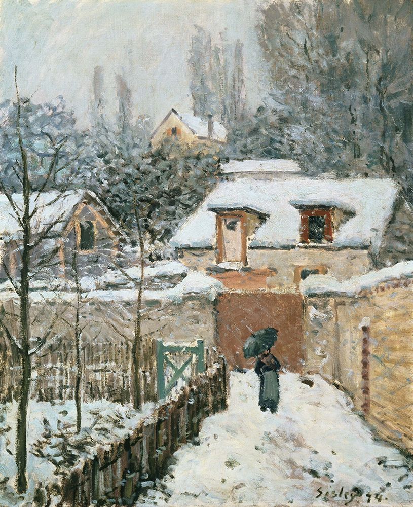 Snow at Louveciennes (1874) art print by Alfred Sisley for $57.95 CAD