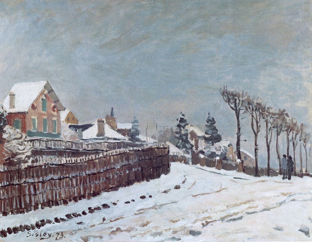Snow at Louveciennes 1875 art print by Alfred Sisley for $57.95 CAD
