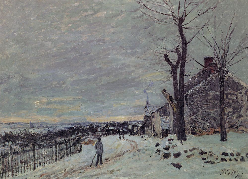 Snow at Veneux-Nadon 1880 art print by Alfred Sisley for $57.95 CAD