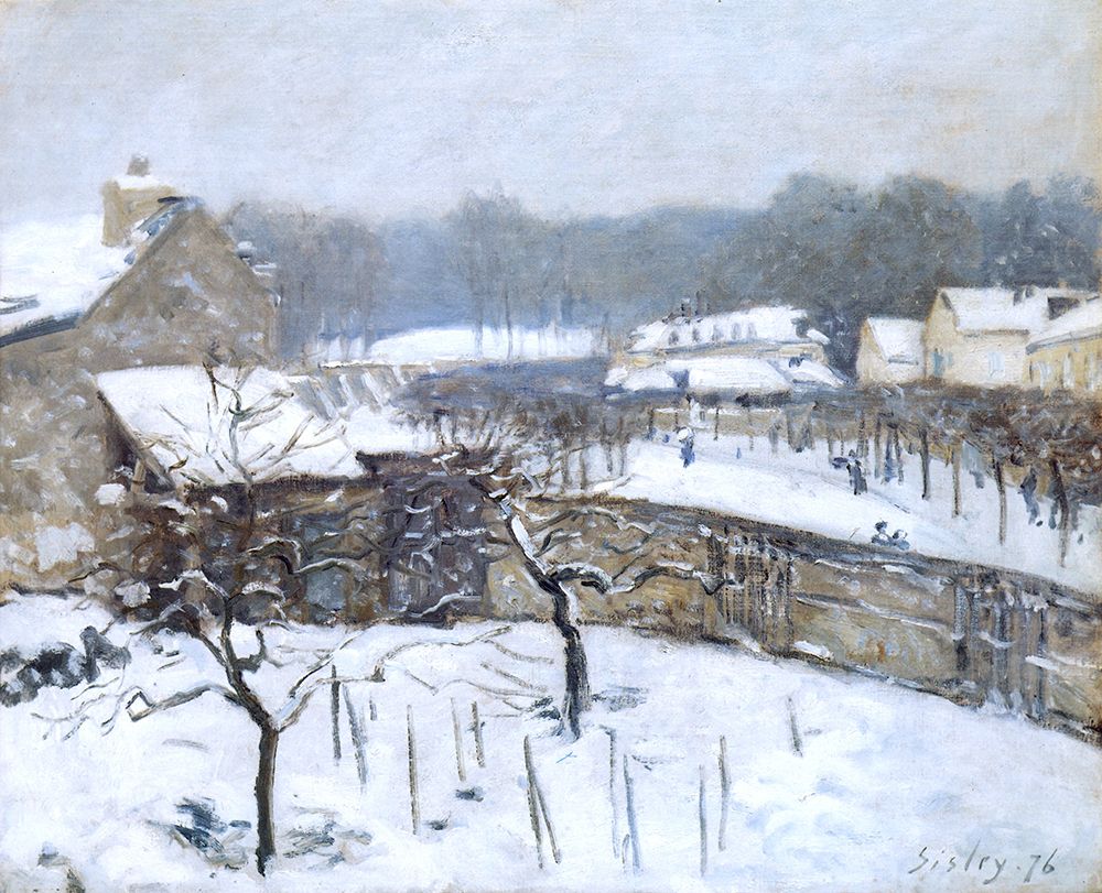 Snow Effect at Marly 1876 art print by Alfred Sisley for $57.95 CAD