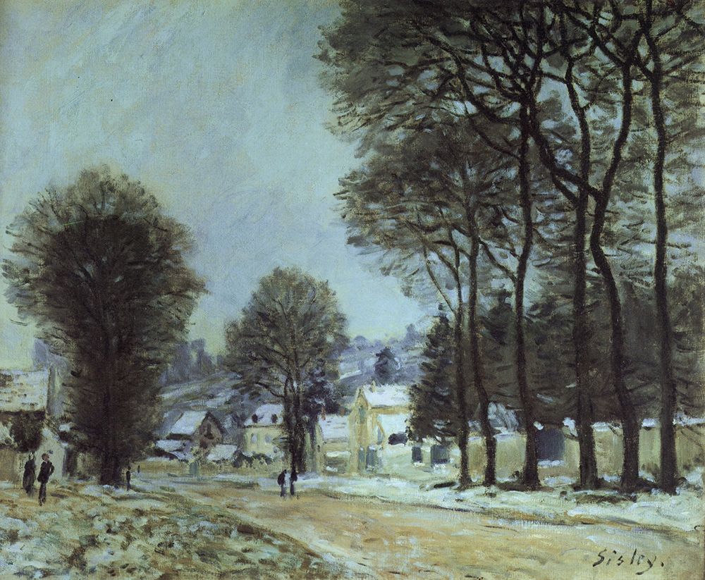 Snow, Louveciennes 1874 art print by Alfred Sisley for $57.95 CAD