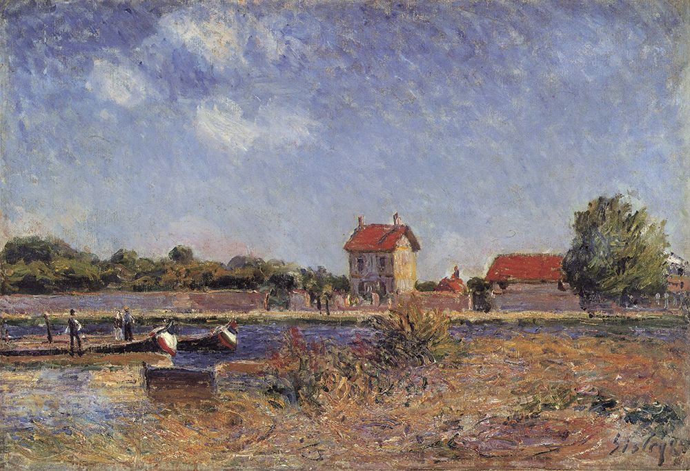 The Banks of the Loing Canal at St. Mammes 1888 art print by Alfred Sisley for $57.95 CAD