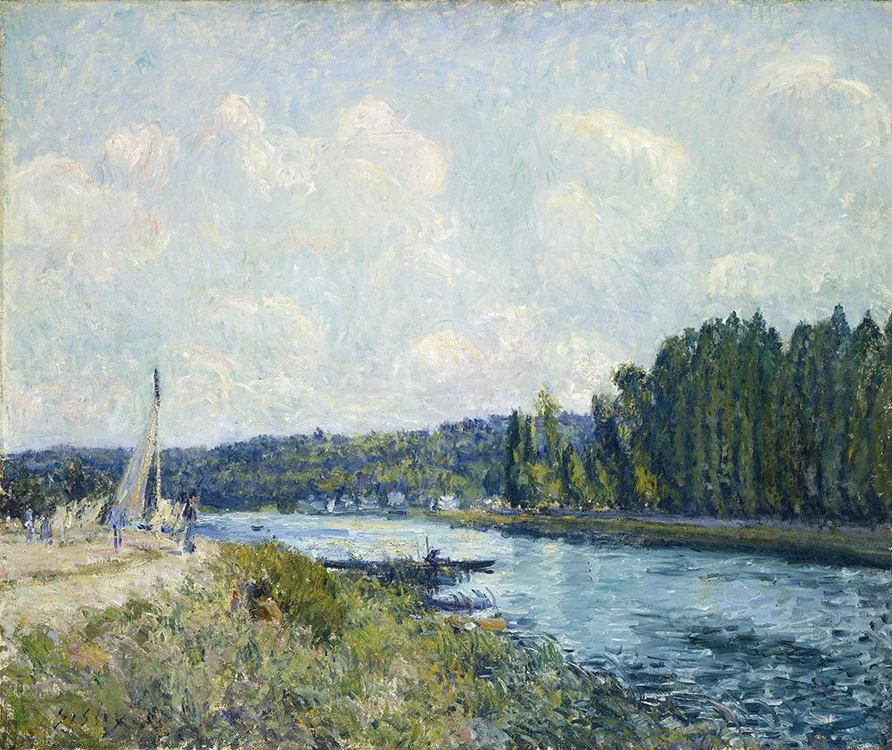The Banks of the Oise 1877 art print by Alfred Sisley for $57.95 CAD