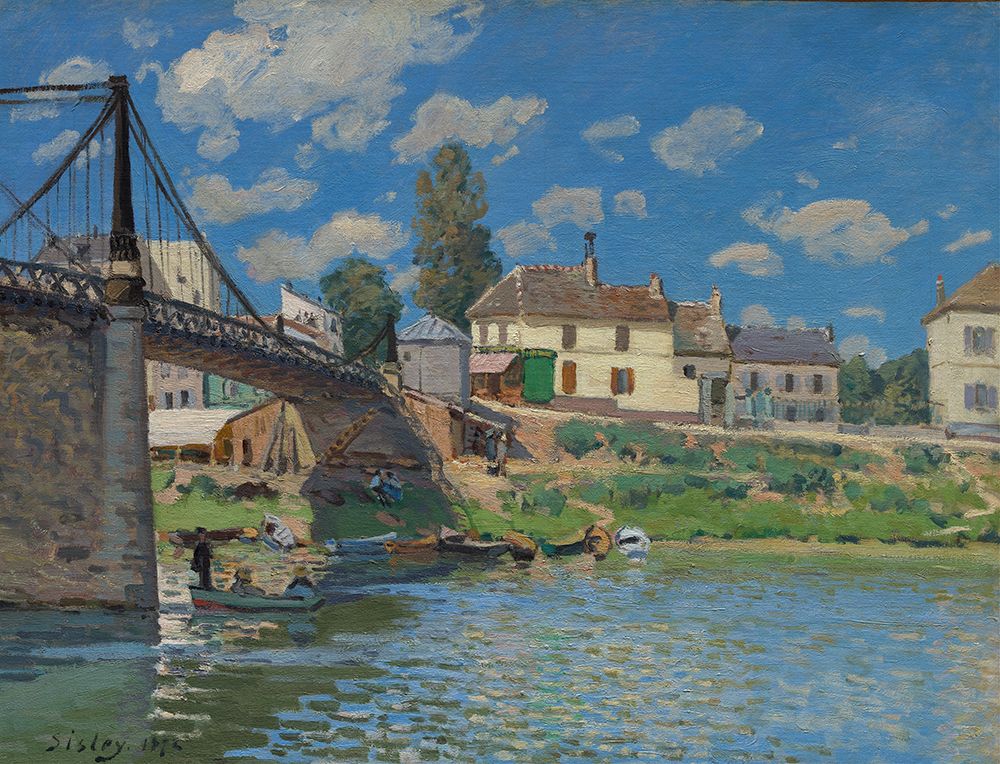 The Bridge at Villeneuve-la-Garenne (1872) art print by Alfred Sisley for $57.95 CAD