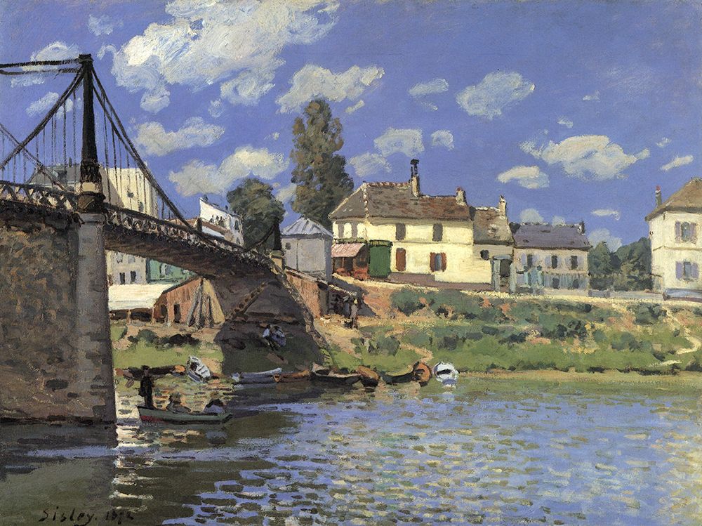 The Bridge at Villeneuve-la-Garenne 1872 art print by Alfred Sisley for $57.95 CAD