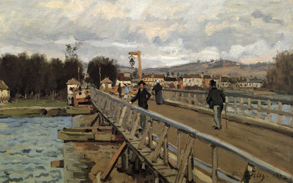 The Footbridge at Argenteuil 1872 art print by Alfred Sisley for $57.95 CAD