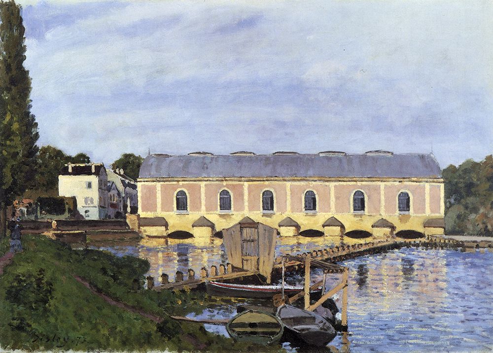 The Machine at Marly 1873 art print by Alfred Sisley for $57.95 CAD