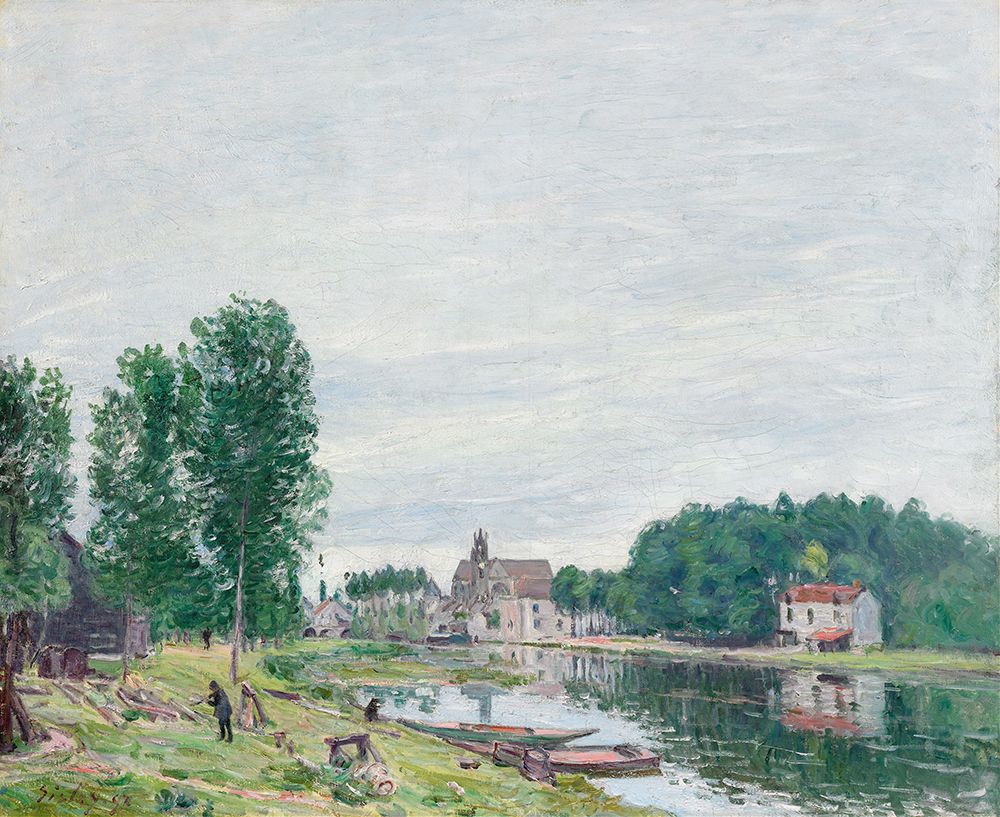 The Matrat Boatyard, Moret-Sur-Loing, Rainy Weather (1892) art print by Alfred Sisley for $57.95 CAD