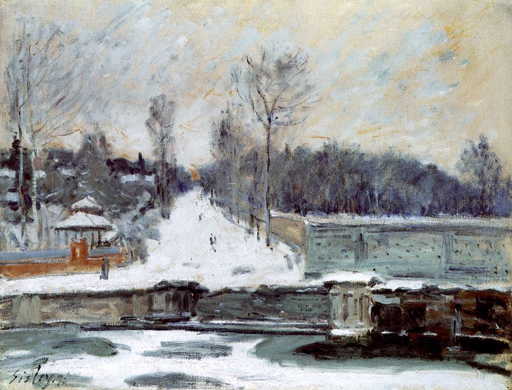 The Watering Place at Marly 1875 art print by Alfred Sisley for $57.95 CAD