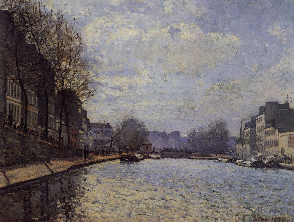 View of the Canal St Martin 1870 art print by Alfred Sisley for $57.95 CAD