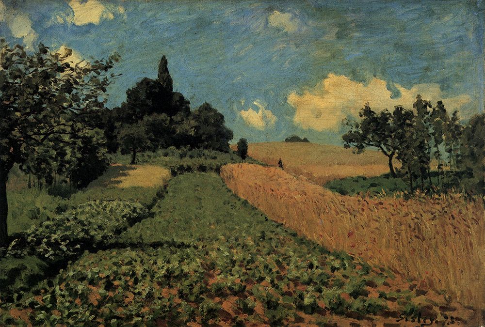 Wheatfields near Argenteuil 1873 art print by Alfred Sisley for $57.95 CAD