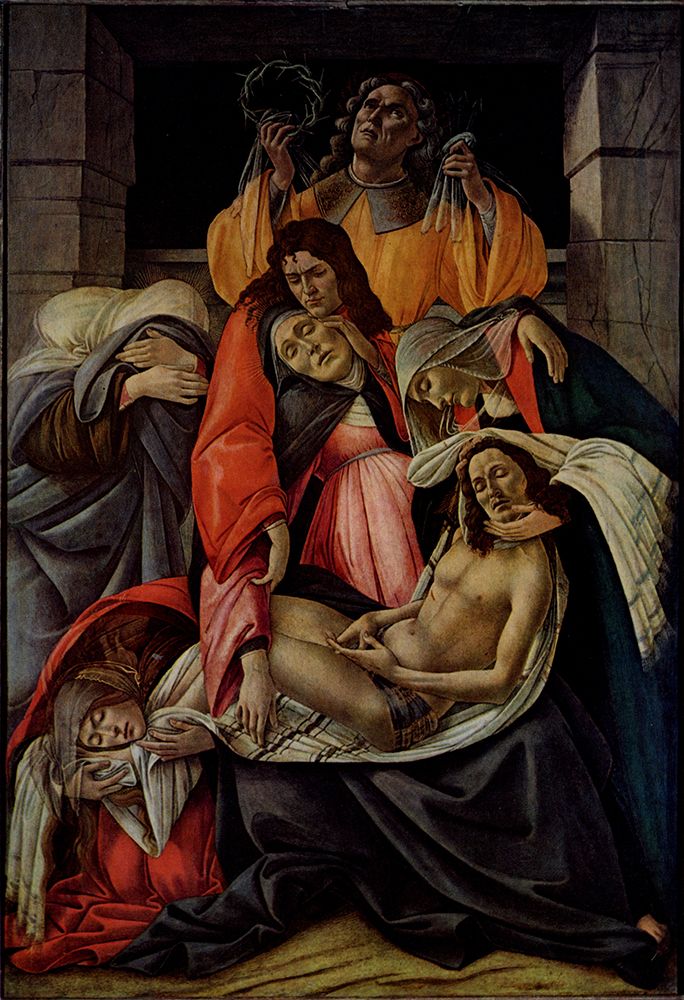 Lamentation over Dead Christ 1495 art print by Sandro Botticelli for $57.95 CAD