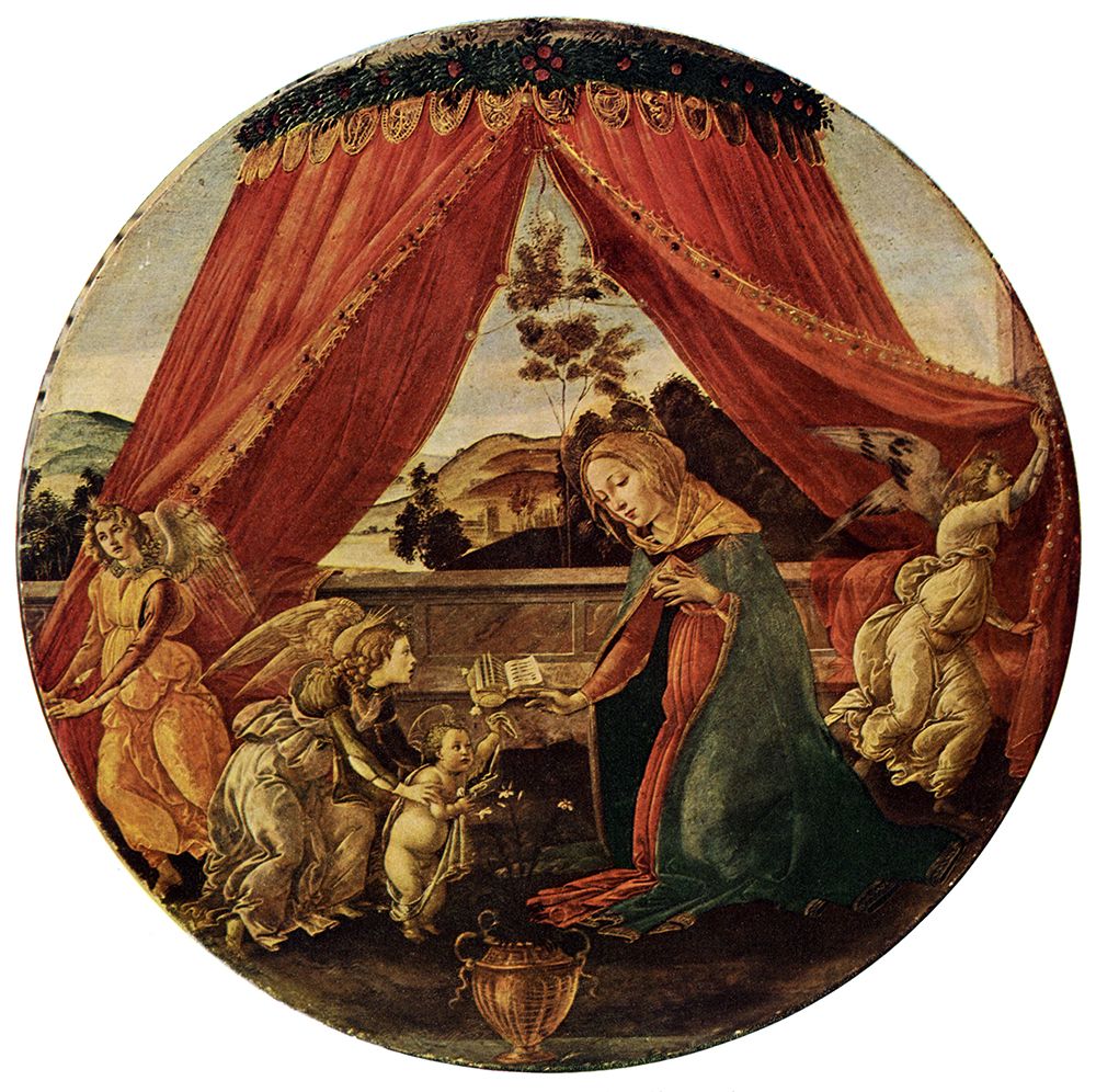 Madonna and Child with Three Angels ca 1493 art print by Sandro Botticelli for $57.95 CAD