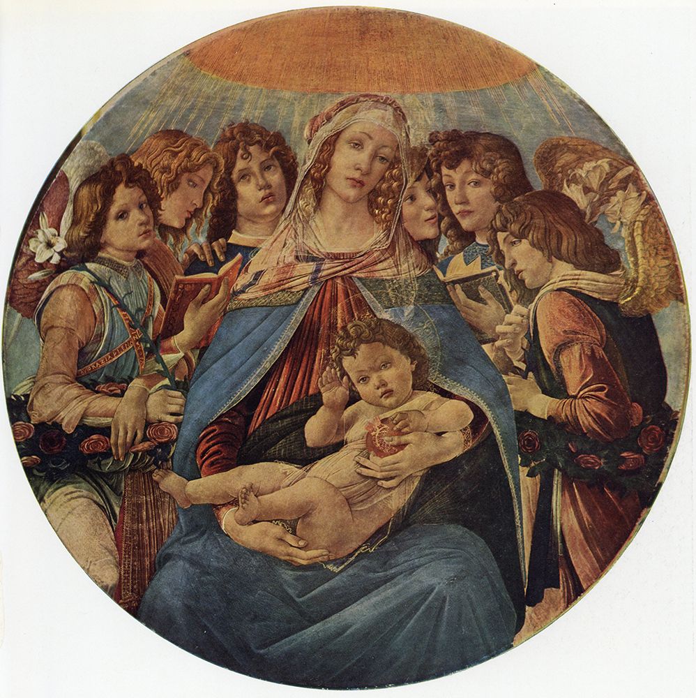 Madonna of the Pomegranate ca 1487 art print by Sandro Botticelli for $57.95 CAD