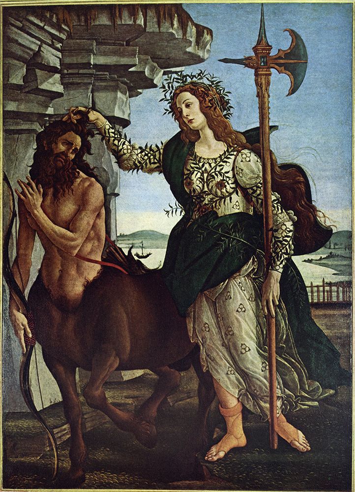 Minerva and the Centaur ca 1482 art print by Sandro Botticelli for $57.95 CAD
