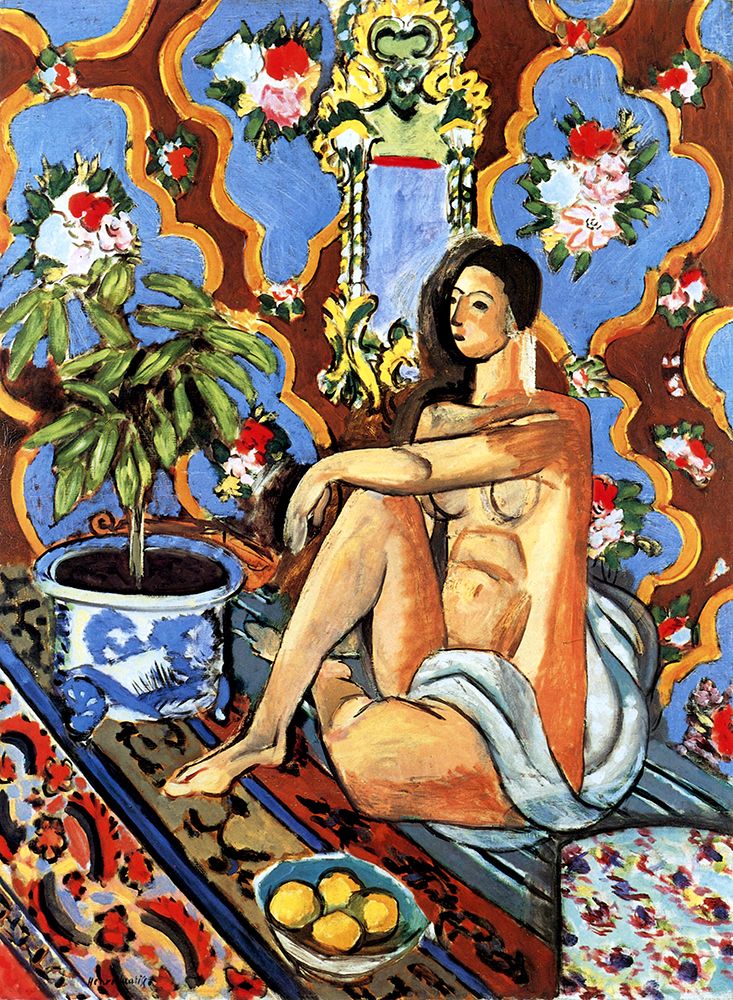 Decorative Figure on an Ornamental Background 1925 art print by Henri Matisse for $57.95 CAD