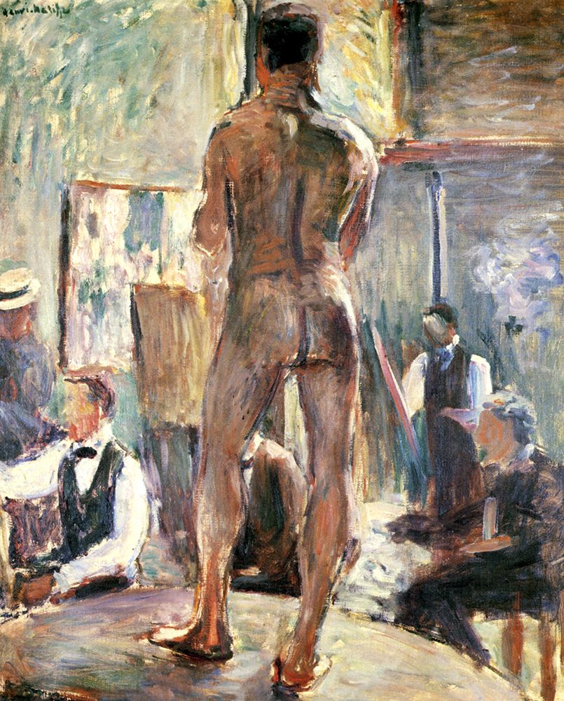 Male Nude in the Studio 1899 art print by Henri Matisse for $57.95 CAD
