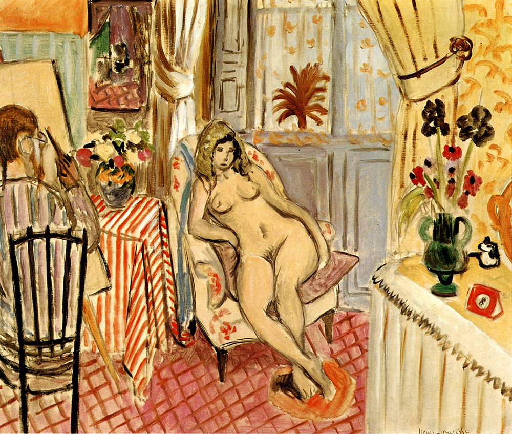 The Artist and his Model 1919 art print by Henri Matisse for $57.95 CAD