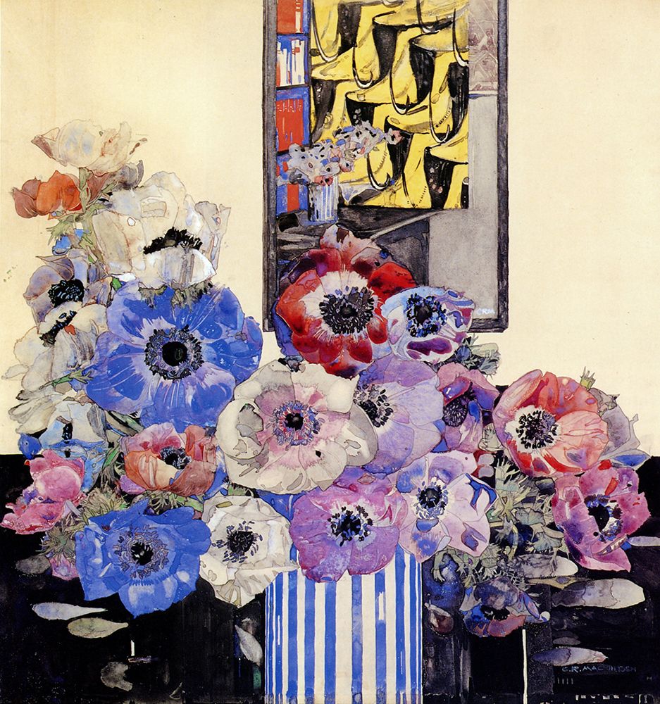 Anemones c1916 art print by Charles Rennie Mackintosh for $57.95 CAD