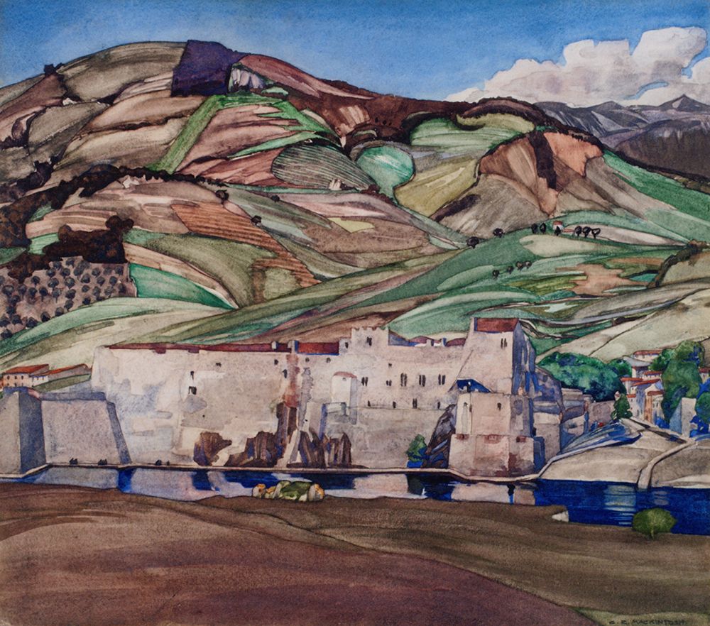 Collioure, Pyrenees-Orientales 1925 art print by Charles Rennie Mackintosh for $57.95 CAD