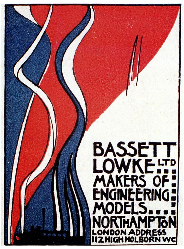 Design for advertising label for Bassett-Lowke c1921 art print by Charles Rennie Mackintosh for $57.95 CAD