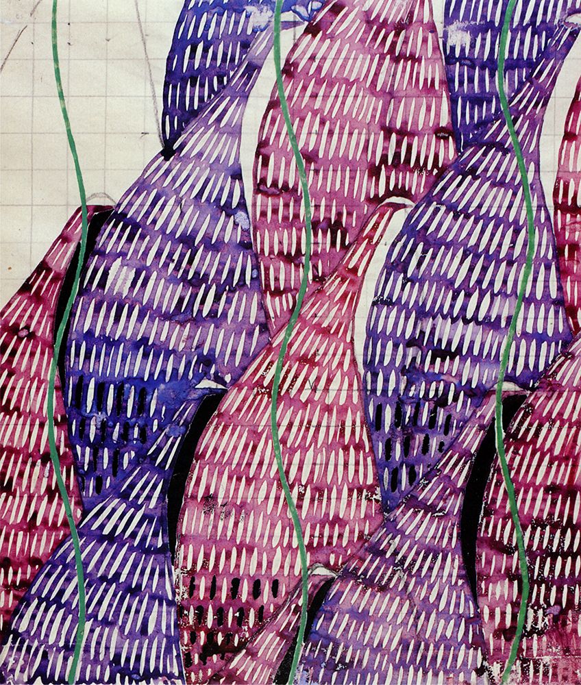 Furnishing fabric, Purple and Green art print by Charles Rennie Mackintosh for $57.95 CAD
