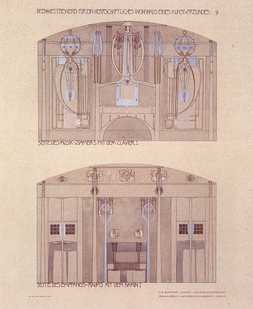 Haus Portfolio, The Music Room 1902 art print by Charles Rennie Mackintosh for $57.95 CAD