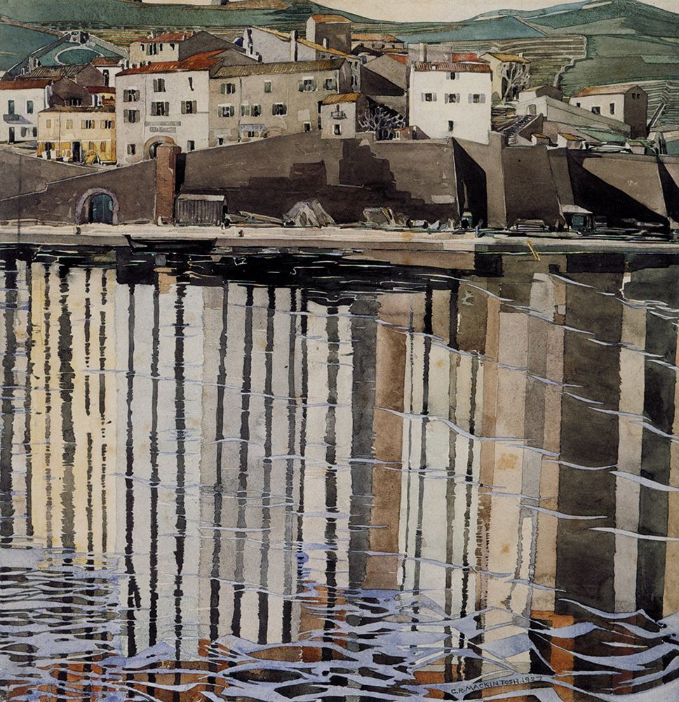 La Rue du Soleil, Port Vendres 1927 art print by Charles Rennie Mackintosh for $57.95 CAD