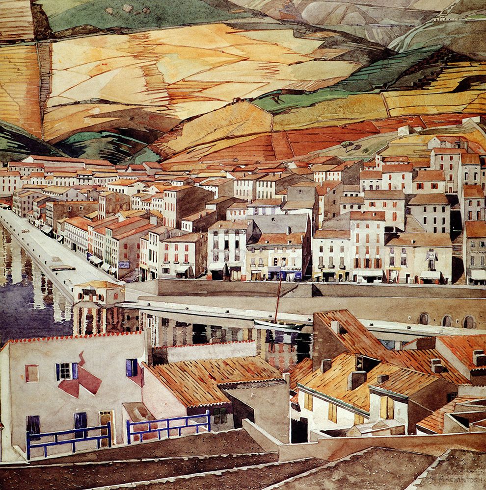 Port Vendres, La Ville 1925 art print by Charles Rennie Mackintosh for $57.95 CAD