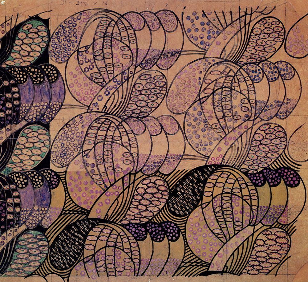 Stylised Daisies, Purple Green and Yellow art print by Charles Rennie Mackintosh for $57.95 CAD