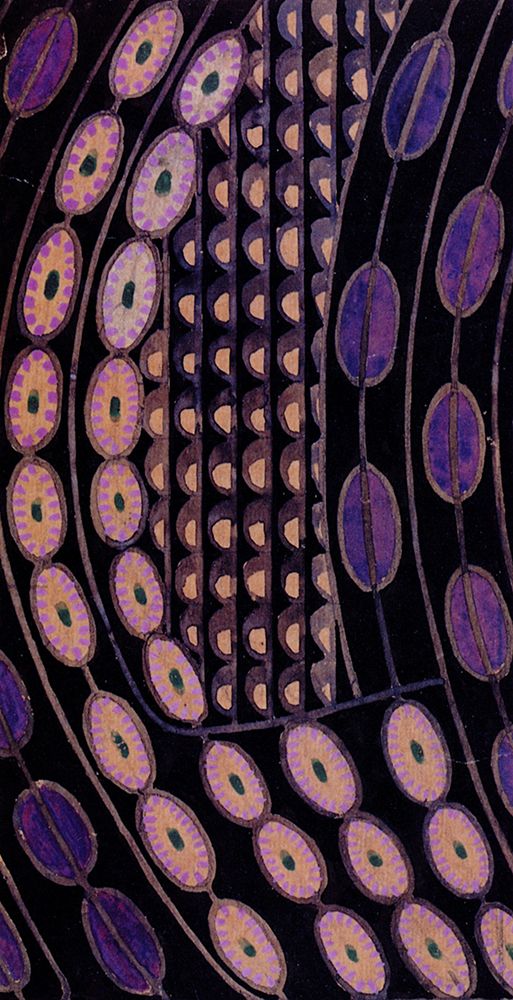Stylised Daisies, Purple on Black art print by Charles Rennie Mackintosh for $57.95 CAD
