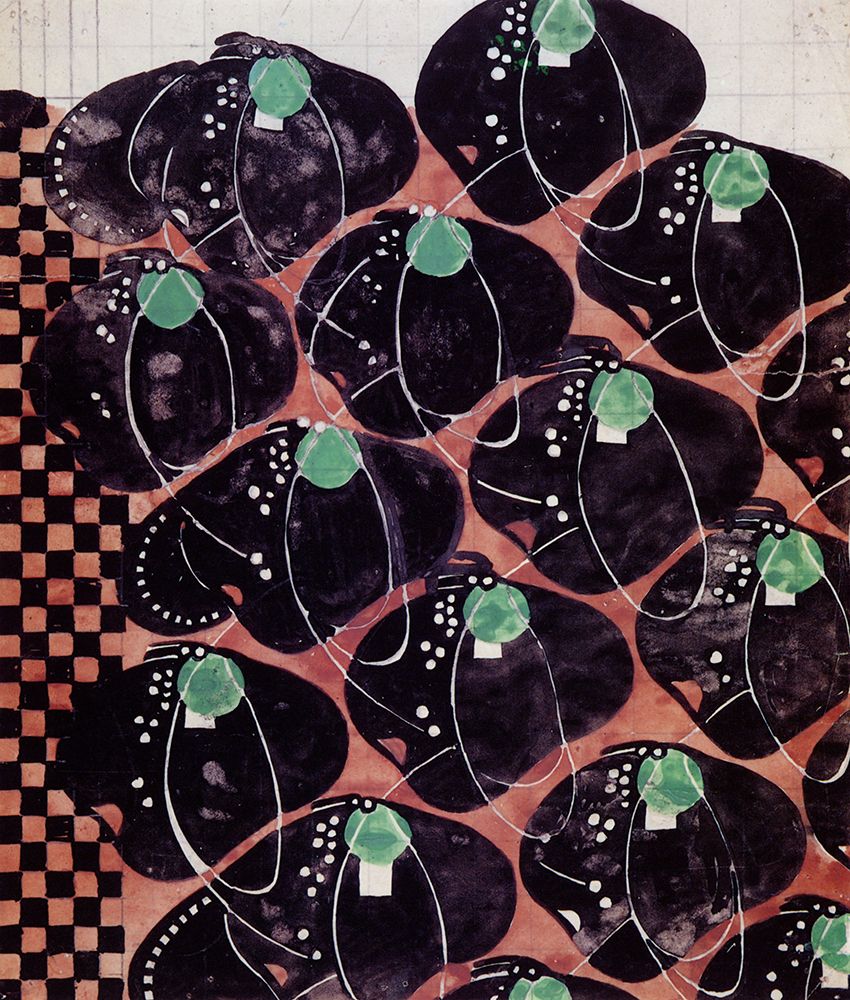 Stylised Flowers and Checkerwork art print by Charles Rennie Mackintosh for $57.95 CAD