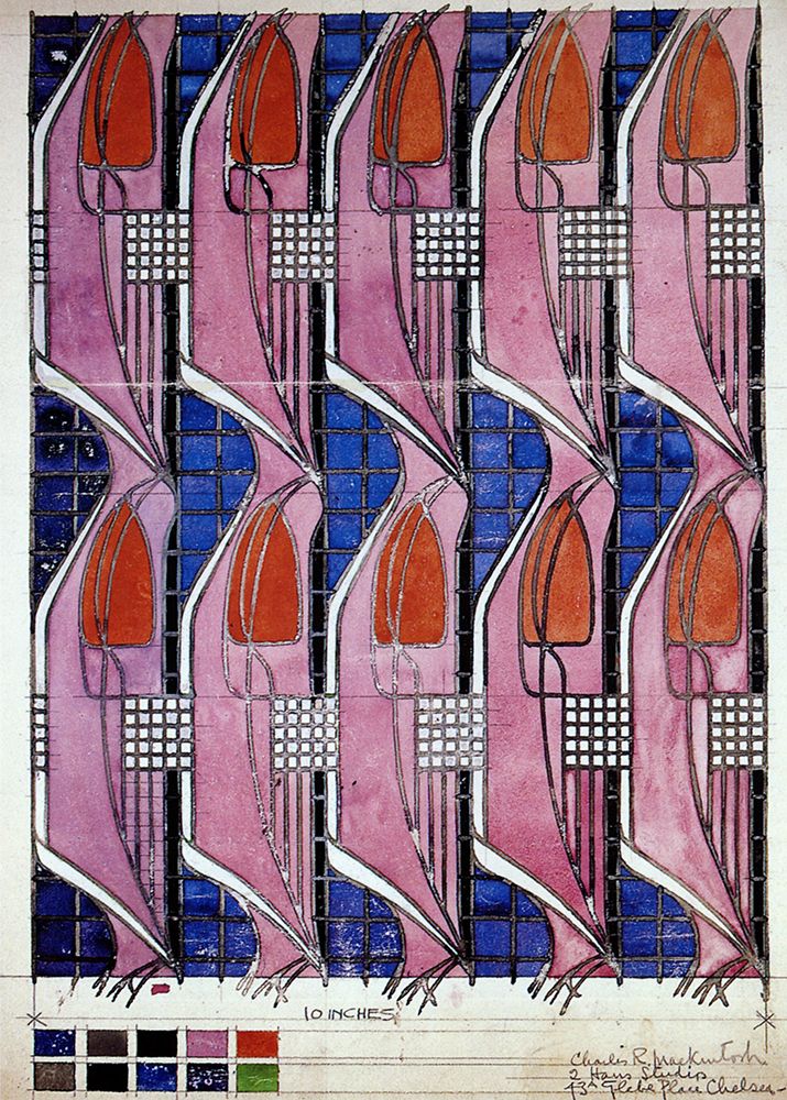 Stylised Plant and Lattice ca 1915 art print by Charles Rennie Mackintosh for $57.95 CAD