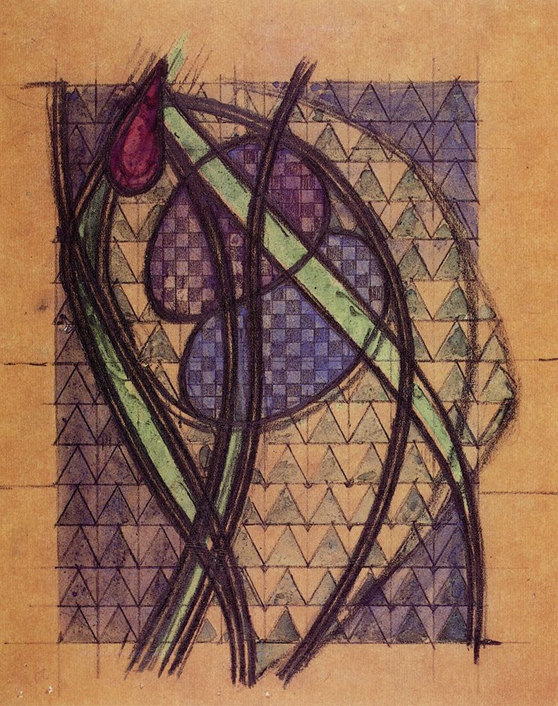 Tendrils, Squares and Triangles art print by Charles Rennie Mackintosh for $57.95 CAD