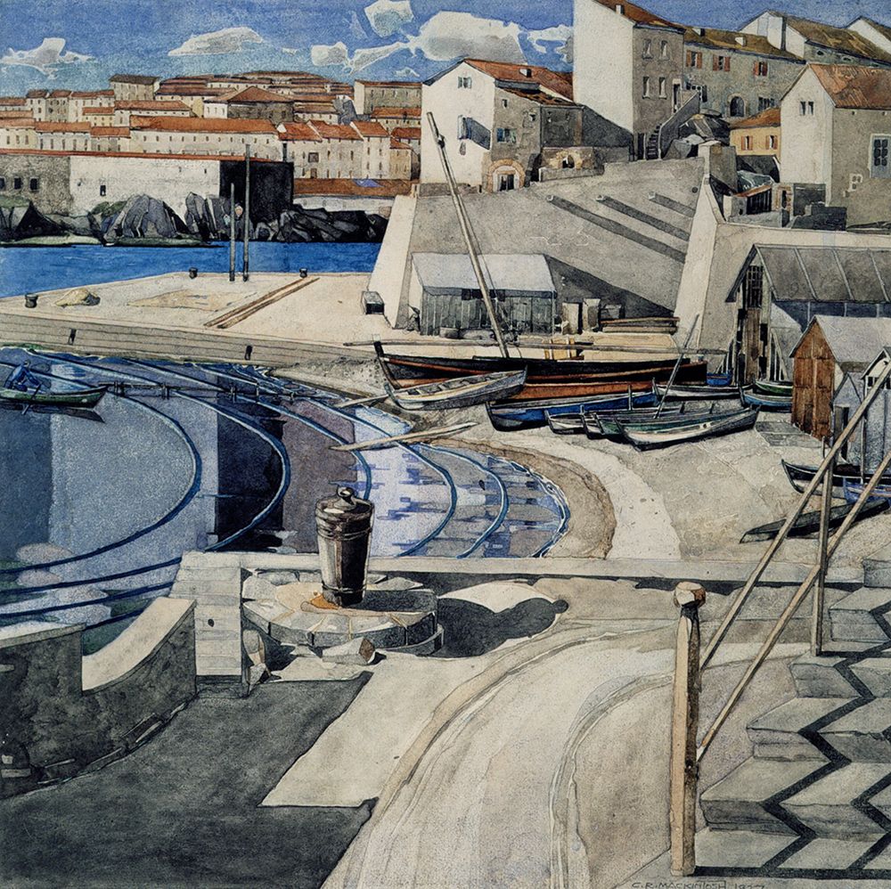 The Little Bay, Port Vendres 1927 art print by Charles Rennie Mackintosh for $57.95 CAD
