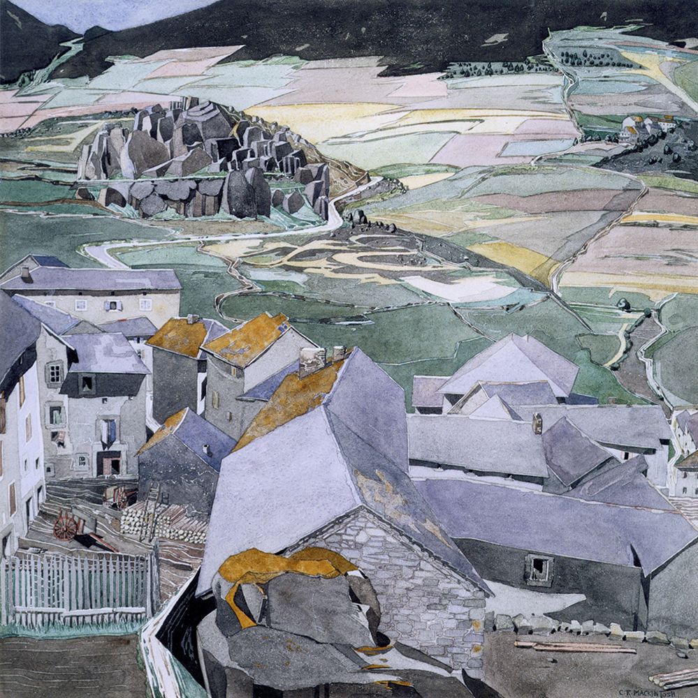 The Village of La Llagonne 1925 art print by Charles Rennie Mackintosh for $57.95 CAD