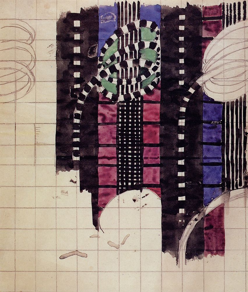 Tulip pattern, Green, Black and Purple art print by Charles Rennie Mackintosh for $57.95 CAD