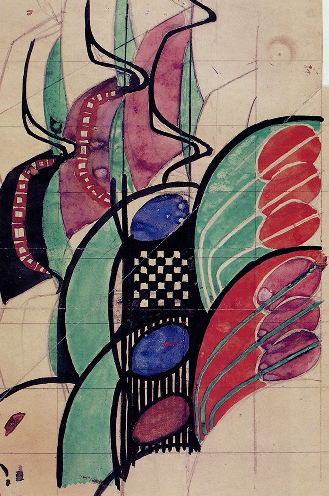 Tulips and Checks art print by Charles Rennie Mackintosh for $57.95 CAD