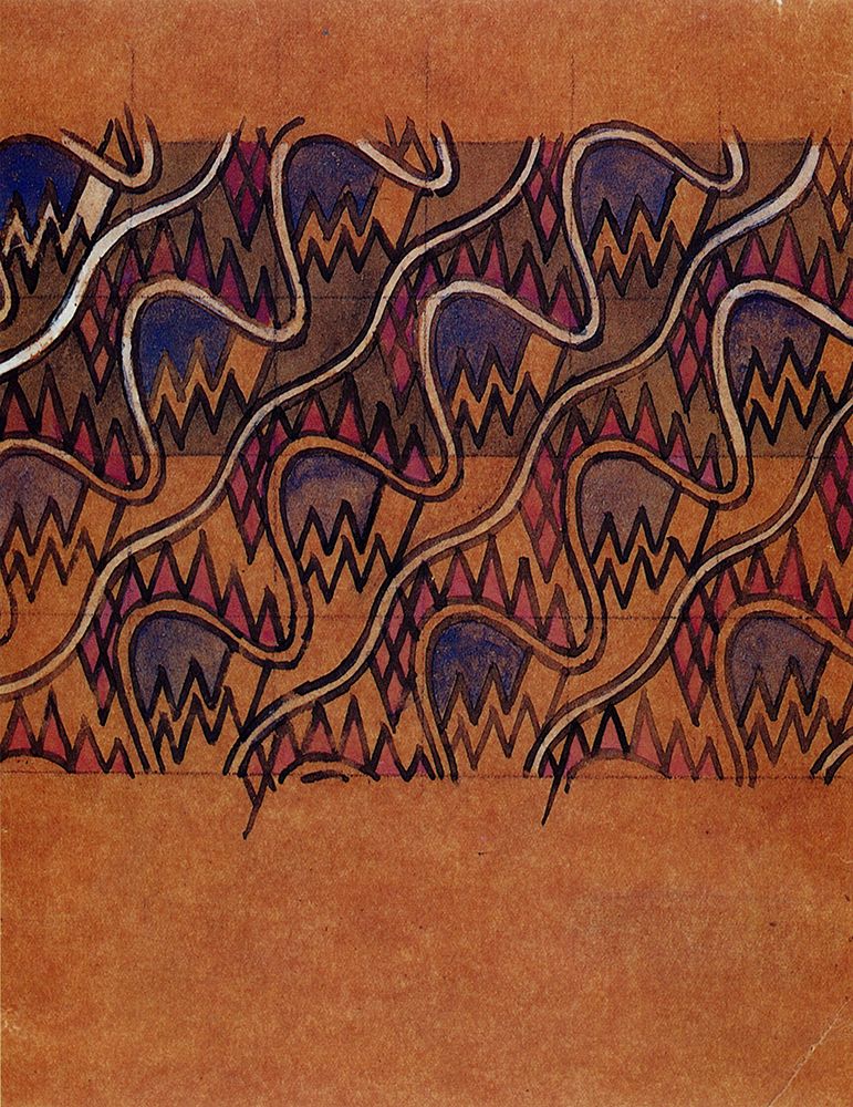 Waves and Zigzag art print by Charles Rennie Mackintosh for $57.95 CAD