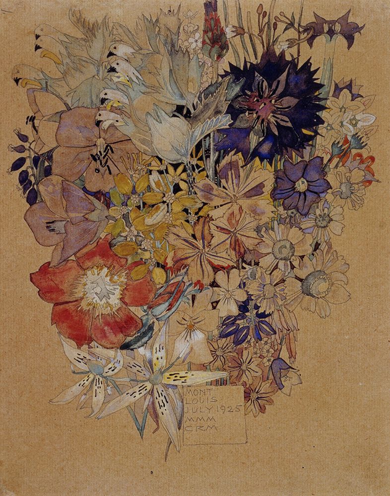 Mixed Flowers, Mont Louis 1925 art print by Charles Rennie Mackintosh for $57.95 CAD
