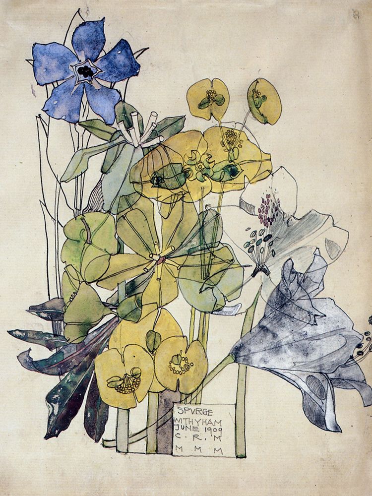 Spurge, Withyham 1909 art print by Charles Rennie Mackintosh for $57.95 CAD