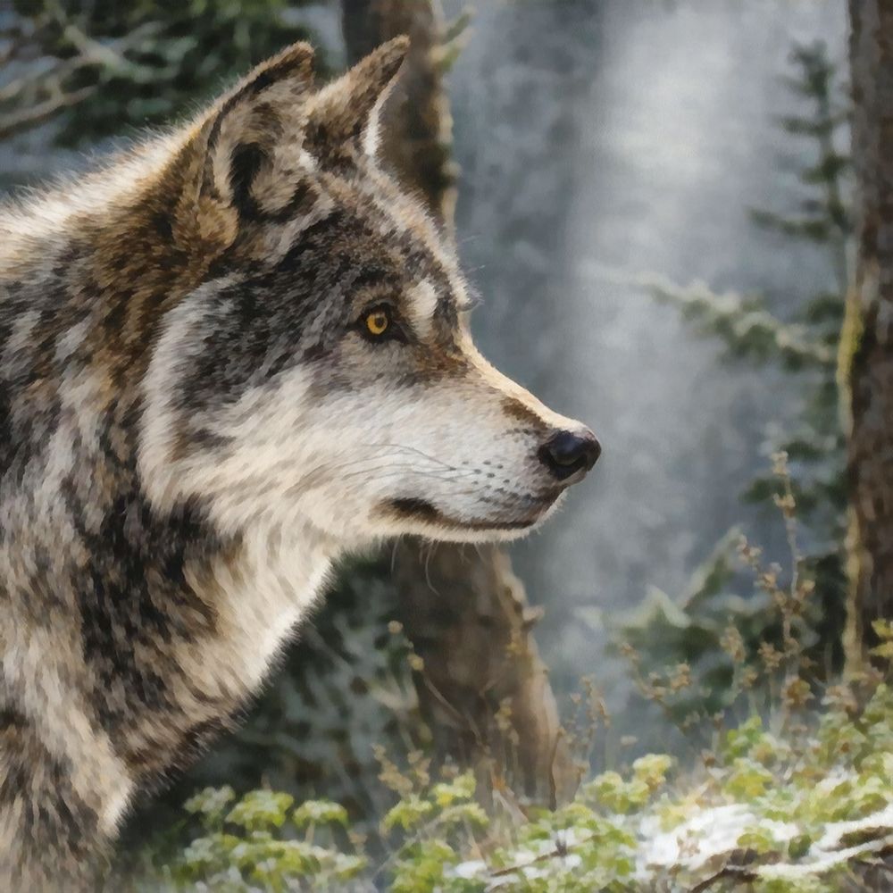 Forest Wolf II art print by Buck Rawlins for $57.95 CAD