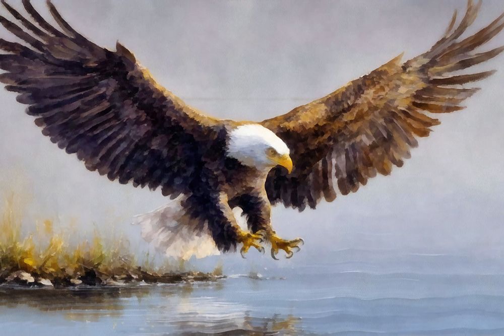 Fishing Eagle II art print by Buck Rawlins for $57.95 CAD